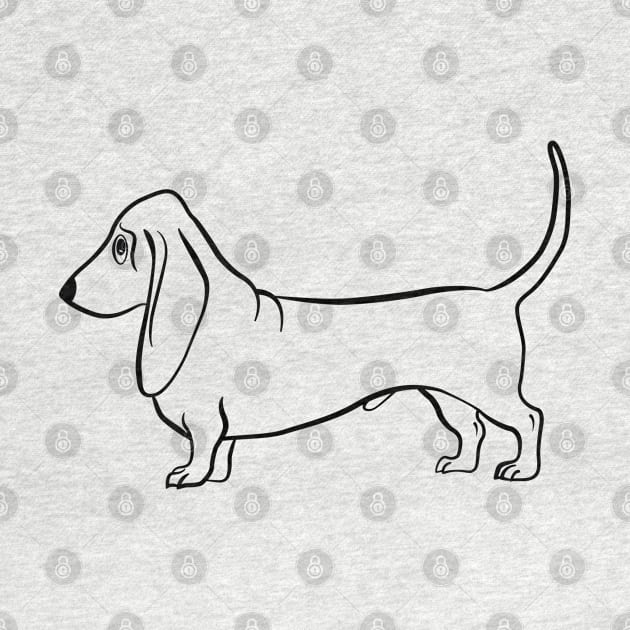 Standing Basset Hound by illucalliart